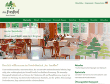 Tablet Screenshot of hotel-am-forsthof.de